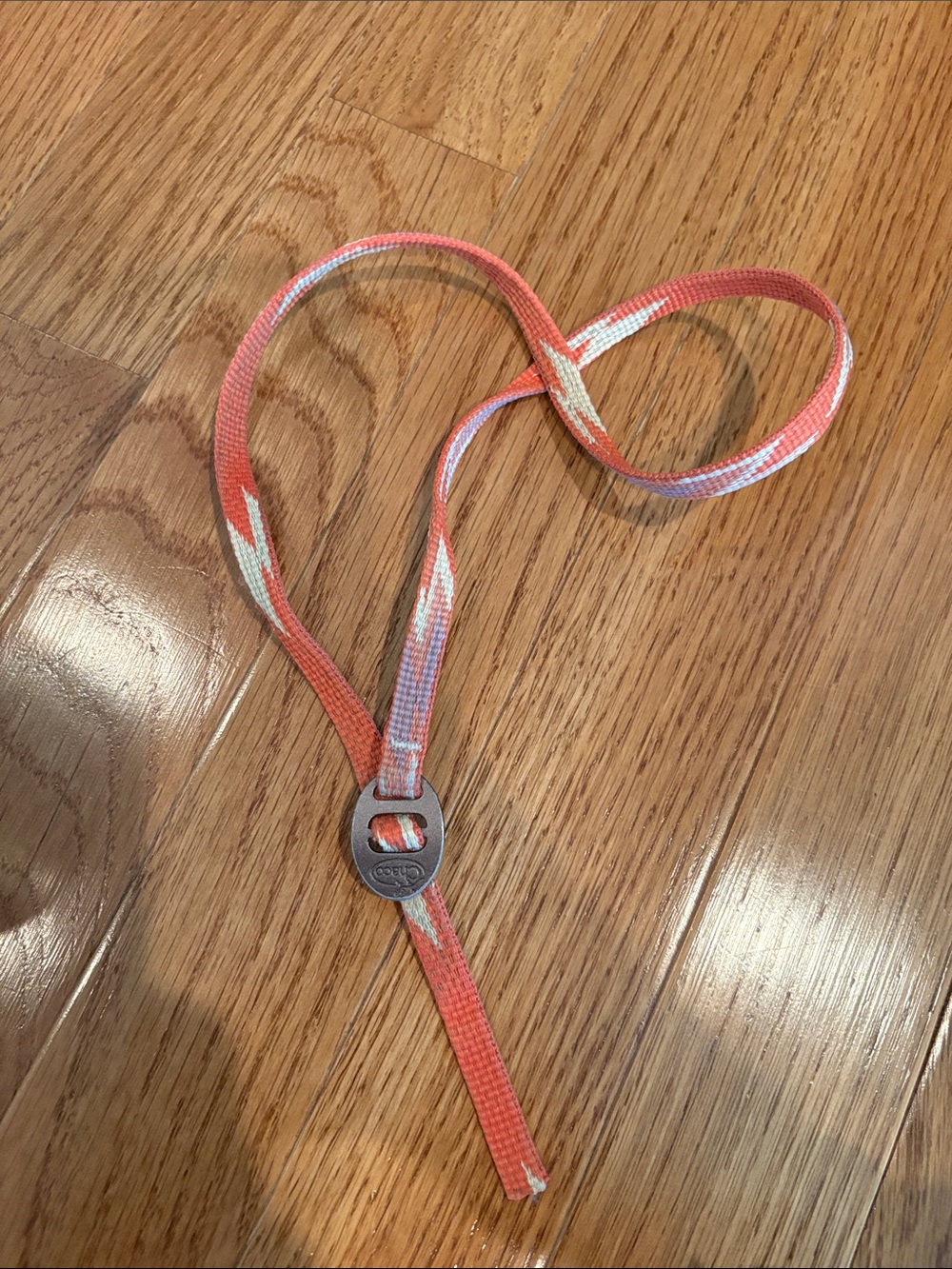 Chaco Coral and White Adjustable Strap Bracelet